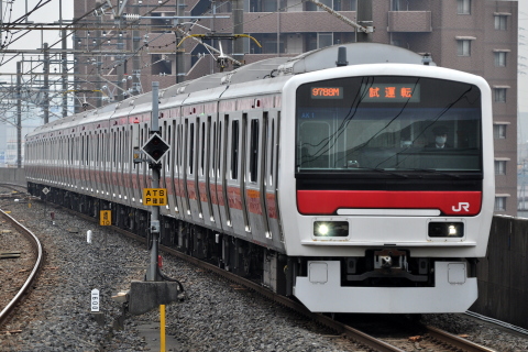 【JR東】E331系ケヨAK1編成 試運転を西船橋駅で撮影した写真