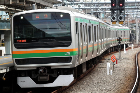 【JR東】E231系コツS14編成 東京総合車両センター入場を大崎駅で撮影した写真