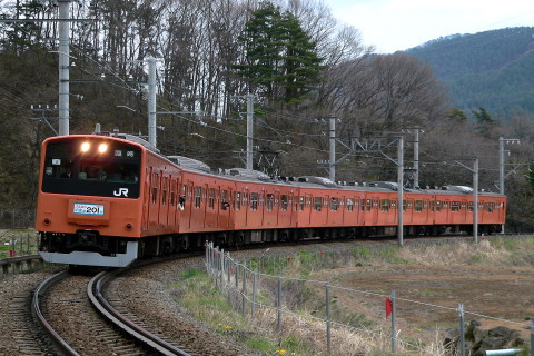 【JR東】中央線201系トタH4編成 さよなら運転（11日）の拡大写真