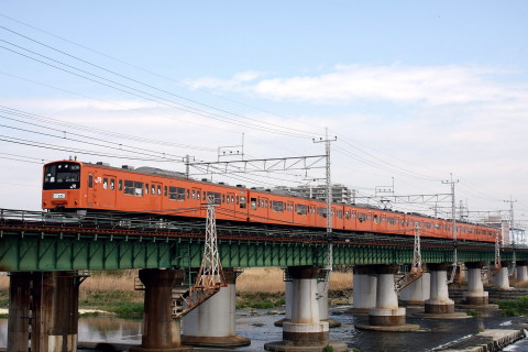 【JR東】中央線201系トタH4編成 さよなら運転（11日）を立川～日野間で撮影した写真