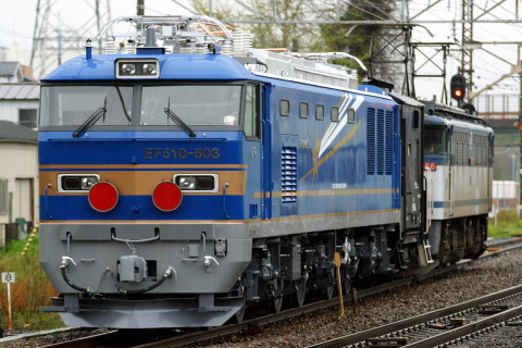 【JR東】EF510-503 甲種輸送を向日町駅で撮影した写真