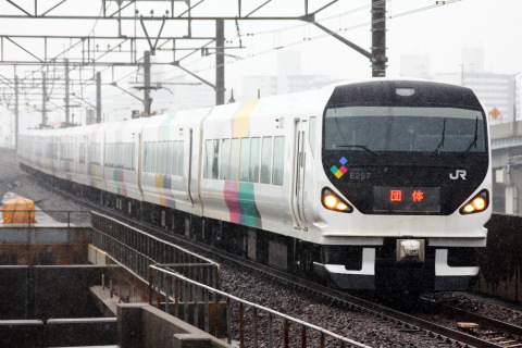 【JR東】E257系松本車使用のTDR臨運転を舞浜駅で撮影した写真