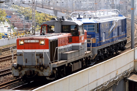 【JR東】EF510-504 甲種輸送を神戸～元町で撮影した写真