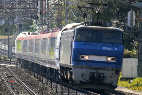 【JR東】E259系NE017編成 甲種輸送を山崎駅で撮影した写真
