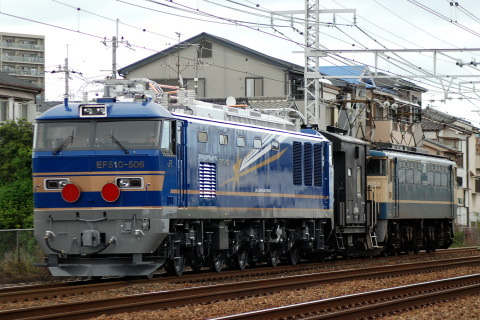 【JR東】EF510-506 甲種輸送を茨木～摂津富田で撮影した写真