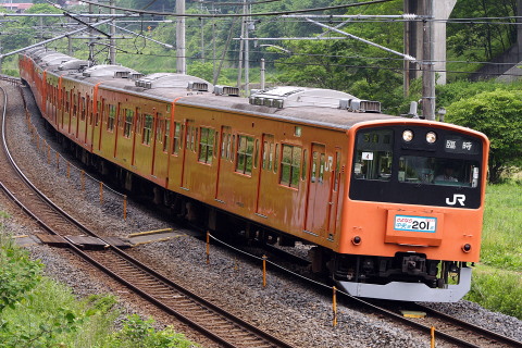 【JR東】201系トタH4編成 さよなら運転（最終日）の拡大写真