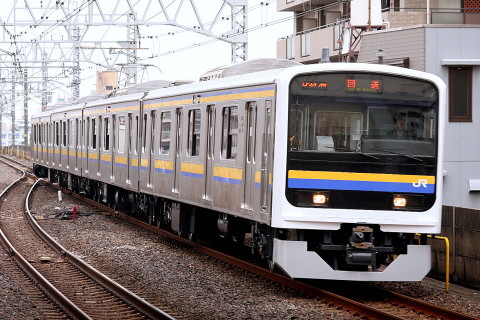 【JR東】209系2100番代4両 幕張車両センターへを市川駅で撮影した写真
