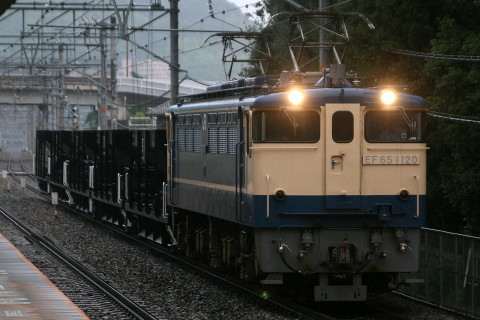 【JR西】ホキ5両 宮原操へ回送を島本駅で撮影した写真