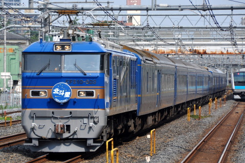 【JR東】「北斗星」に使用された24系尾久車 返却回送を西川口駅で撮影した写真