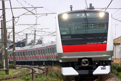 【JR東】E233系5000番代ケヨ508編成 新潟地区で試運転を越後石山～亀田で撮影した写真