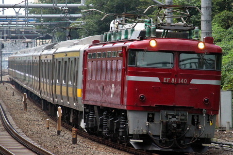 【JR東】山手線用サハE231形600・4600番代 配給輸送(8月18日)を目白駅で撮影した写真