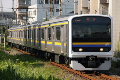 【JR東】209系マリC435編成 幕張車両センターへの拡大写真
