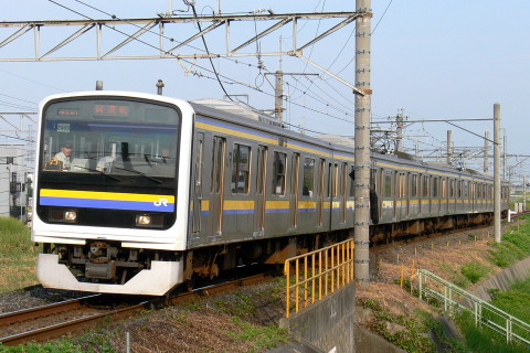 【JR東】209系マリC603編成 武蔵野線内試運転を吉川駅で撮影した写真