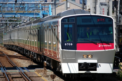 【相鉄】8000系8709F 性能確認試運転を瀬谷駅で撮影した写真