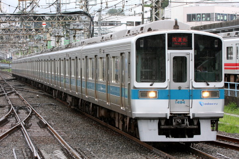 【小田急】代用手信号の訓練に伴う試運転列車運転を海老名駅で撮影した写真