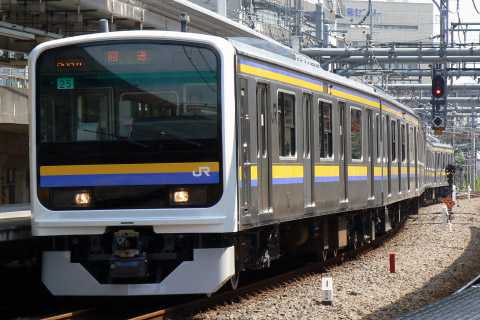 【JR東】209系マリC601編成 東京総合車両センター出場を大崎駅で撮影した写真