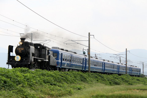 【JR西】「SL北びわこ号」運転(2010年夏期)を田村～長浜で撮影した写真