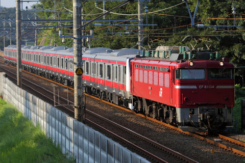 【JR東】E233系5000番代ケヨ510編成 配給輸送を新松戸～新八柱で撮影した写真