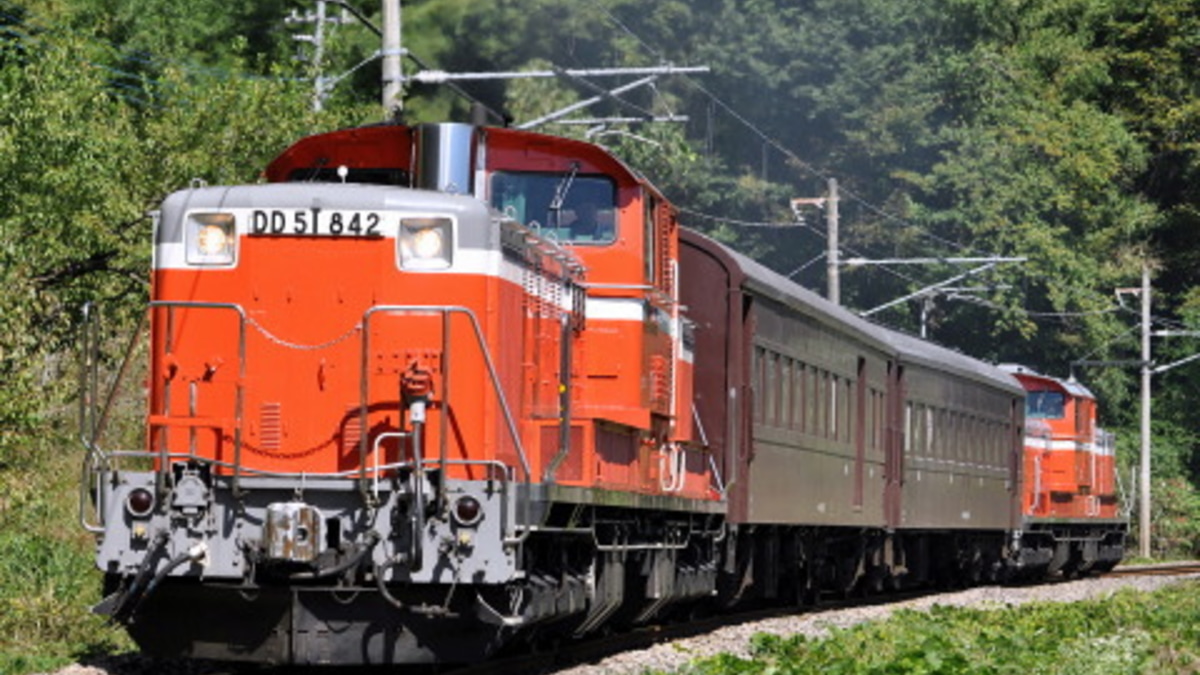 JR東】DD51＋旧型客車2両 吾妻線ハンドル訓練 |2nd-train鉄道