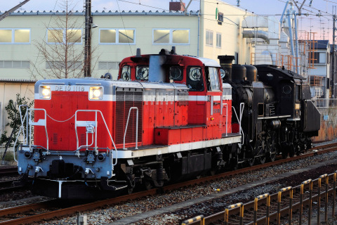【JR西】C56-160＋12系返却を向日町駅で撮影した写真