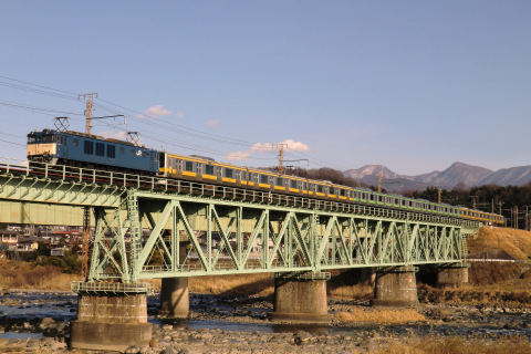 【JR東】山手線用サハE231形600・4600番代 配給輸送を敷島～渋川で撮影した写真