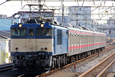 【JR東】205系ケヨ8編成中間車6両 配給輸送を南流山駅で撮影した写真