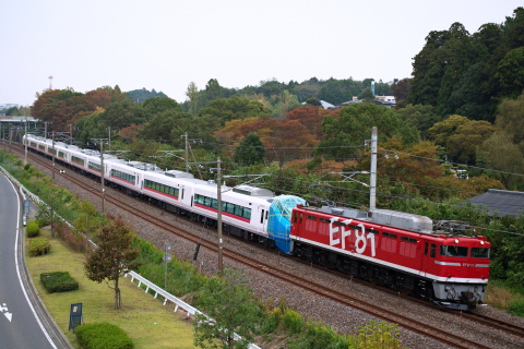 【JR東】E657系カツK2編成 甲種輸送（13日）を赤塚～偕楽園で撮影した写真