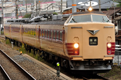 【JR西】183系フチB63編成 吹田工場構内で試運転の拡大写真