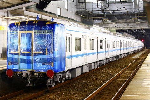 【名市交】N3000形N3101H 甲種輸送を東加古川駅で撮影した写真