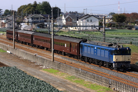 【JR東】 旧型客車4両 尾久へ回送を岡部～深谷で撮影した写真
