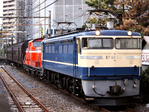 【JR東】DD51-842＋旧型客車2両 尾久へ回送を上尾駅で撮影した写真