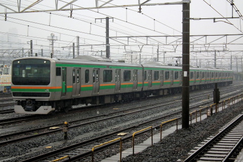 【JR東】E231系ヤマU61編成使用 乗務員訓練実施を尾久駅で撮影した写真