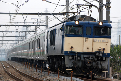 【JR東】E233系チタNT56編成＋チタNT6編成 配給輸送を本庄～岡部で撮影した写真