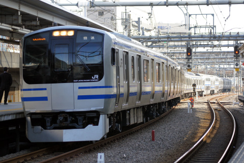 【JR東】E217系クラY8編成 東京総合車両センター出場を大崎駅で撮影した写真