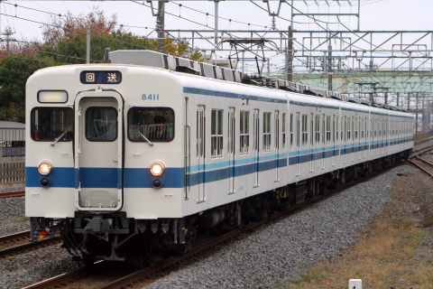 【東武】8000系8111F 南栗橋へ回送を杉戸高野台駅で撮影した写真