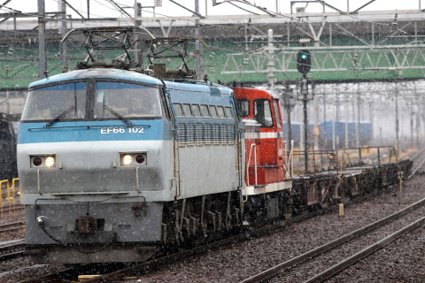 【衣臨】KE65-3 甲種輸送を稲沢駅で撮影した写真