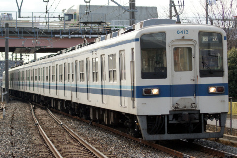 【東武】8000系8113F 廃車回送を北春日部駅で撮影した写真
