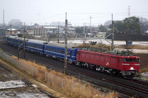 【JR東】24系青森車使用 団体臨時列車運転を新白岡～白岡で撮影した写真