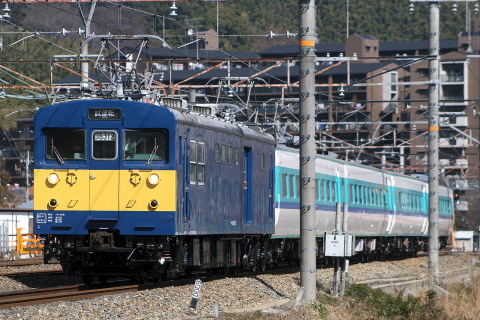 【JR西】381系ヒネB932編成 試運転を山崎～島本で撮影した写真