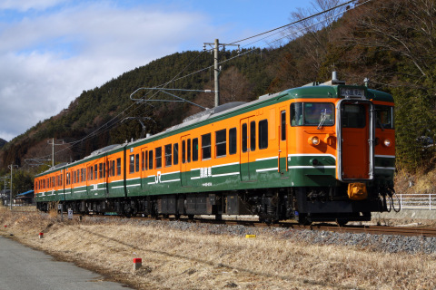 【JR東】115系N15編成使用の訓練運転実施を信濃川島～辰野で撮影した写真