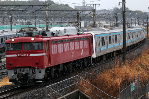 【JR東】209系元ウラ47編成 配給輸送を土浦～神立で撮影した写真
