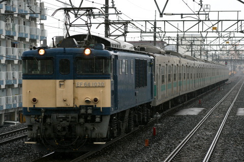 【JR東】203系マト65編成 配給輸送を南流山駅で撮影した写真