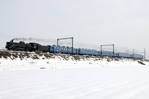 【JR西】「SL北びわこ号」 C57-1で運転(2011年冬期)を長浜～虎姫で撮影した写真