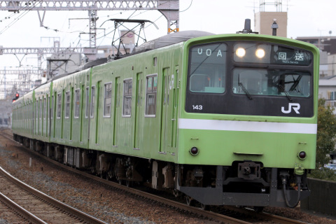 【JR西】201系ND616編成 高槻へ回送を野田駅で撮影した写真