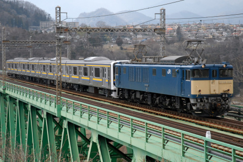 【JR東】209系2100番代マリC438編成 長野出場配給を鳥沢～猿橋で撮影した写真