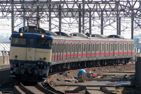 【JR東】205系ケヨ4編成中間車6両 廃車配給を南船橋駅で撮影した写真