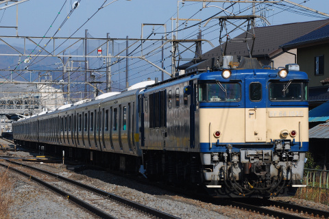 【JR東】E231系元山手線用6ドア車 廃車配給を竜王駅付近で撮影した写真