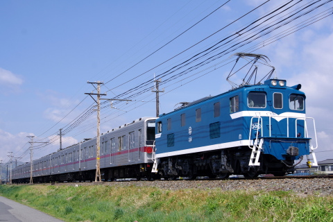 【東武】10030系11641F 甲種輸送を小前田～永田で撮影した写真