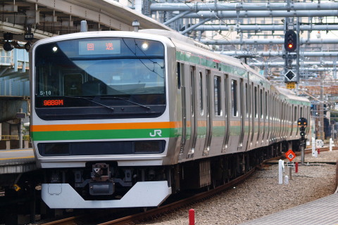 【JR東】E231系コツS10編成 東京総合車両センター出場を大崎駅で撮影した写真