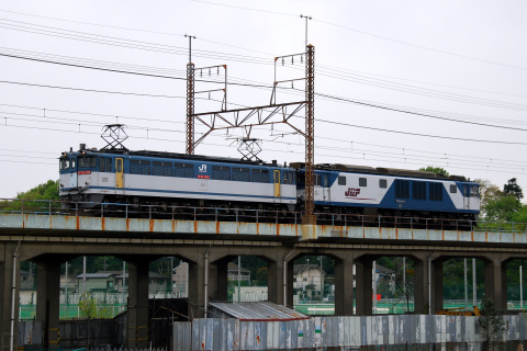 【JR貨】EF64-1017 大宮車両所入場を北朝霞～西浦和で撮影した写真